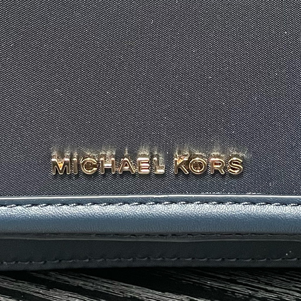 Michael Kors Dark Blue Crossbody Bag with Logo Strap - Picture 3 of 7